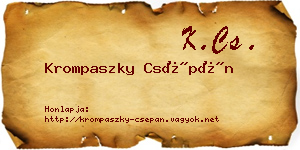 Krompaszky Csépán névjegykártya